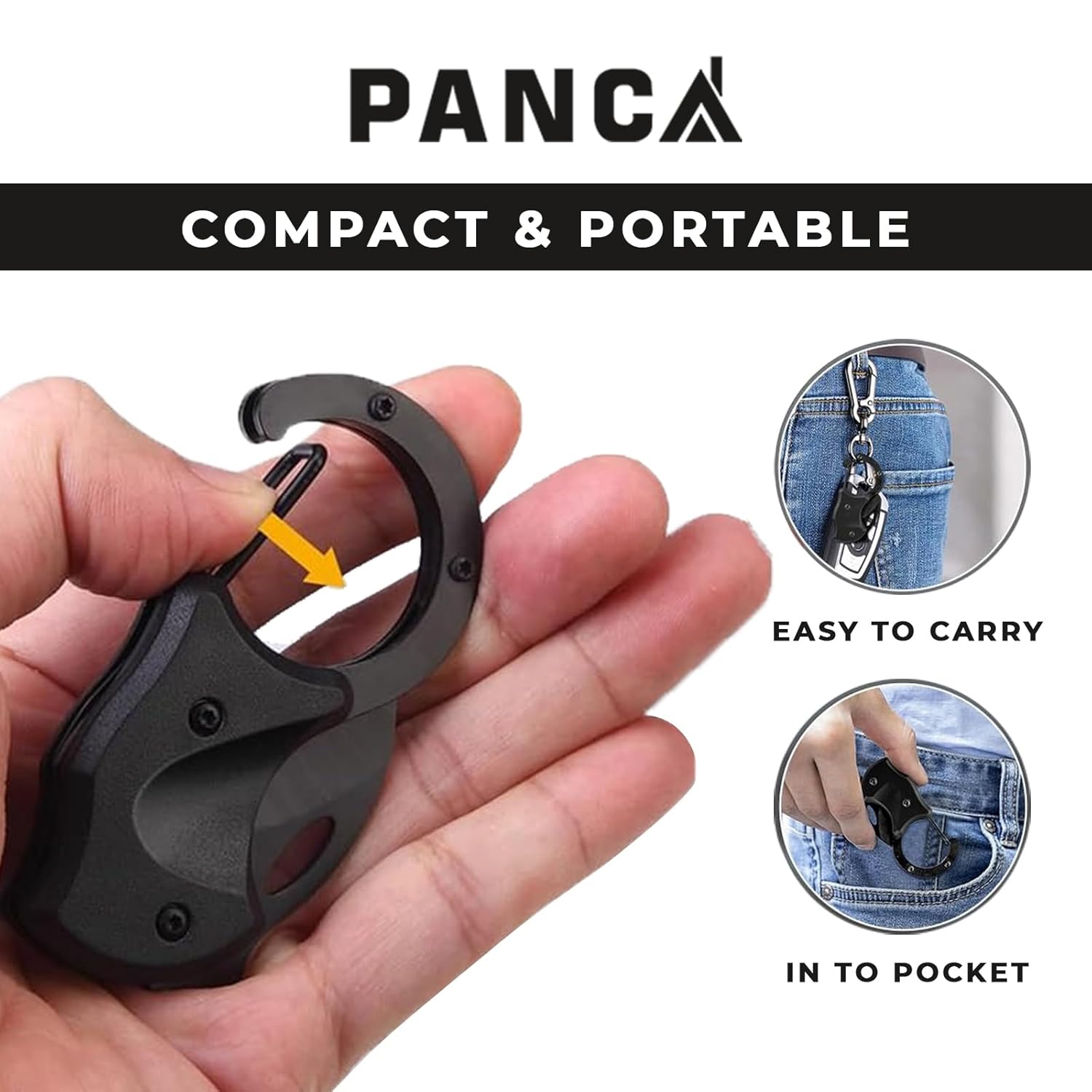 PANCA Gadgets Home Tools, Car Keychain And Lanyard Strap, Tool Box, Gift For Men, Multipurpose Tool, Solid Black (Pack of 1)